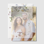 Kleurrijke lente Wildflower beemdweide Garden Wedd Vellum Uitnodigingen (Offset (Koppel))