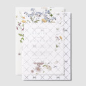 Kleurrijke lente Wildflower beemdweide Garden Wedd Vellum Uitnodigingen (Offset (Uitnodiging))