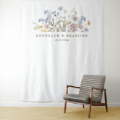 Kleurrijke lente Wildflower beemdweide Garden Wedd Wandkleed (In situ)