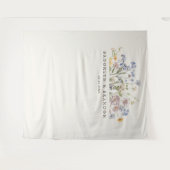 Kleurrijke lente Wildflower beemdweide Garden Wedd Wandkleed (Voorkant (horizontaal))