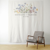 Kleurrijke lente Wildflower beemdweide Garden Wedd Wandkleed (In situ)