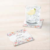 Kleurrijke lente Wildflower bruiloft Kartonnen Onderzetters (Insitu)