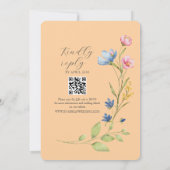 Kleurrijke lente Wildflower bruiloft uitnodiging (Achterkant)