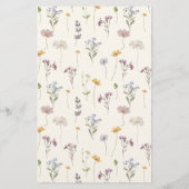 Kleurrijke lente Wildflower Meadow Bruiloft Menu (Achterkant)