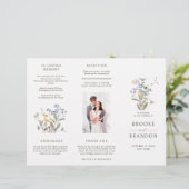 Kleurrijke lente Wildflower Meadow Bruiloft Progra (Staand voorkant)