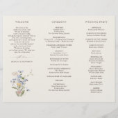 Kleurrijke lente Wildflower Meadow Bruiloft Progra (Achterkant)