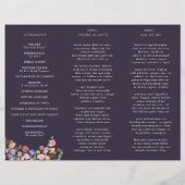 Kleurrijke lente Wildflower Meadow Bruiloft Progra (Achterkant)