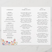 Kleurrijke lente Wildflower Meadow Bruiloft Progra (Achterkant)