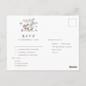 Kleurrijke Lente Wildflower Meadow Bruiloft RSVP Briefkaart (Achterkant)