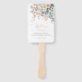 Kleurrijke lente Wildflower Meadow bruiloft tijdli Handwaaier (Voorkant)