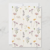 Kleurrijke lente Wildflower Meadow Garden Save The Date (Achterkant)