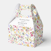 Kleurrijke lente Wildflower Meadow Garden Wedding  Bedankdoosjes (Achterkant)