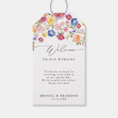 Kleurrijke lente Wildflower Meadow Garden Wedding  Cadeaulabel (Voorkant)
