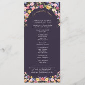 Kleurrijke lente Wildflower Meadow Garden Wedding Programmakaart (Achterkant)