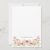Kleurrijke lente Wildflower Meadow Garden Wedding Save The Date (Achterkant)