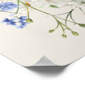 Kleurrijke lente Wildflower Meadow Garden Welkom Poster (Hoek)