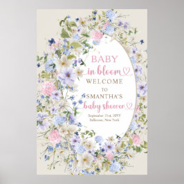 Kleurrijke lente Wildflower Meadow Garden Welkom Poster