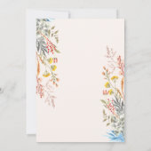 Kleurrijke lente Wildflower Meadow Gedroogde bruil Kaart (Achterkant)