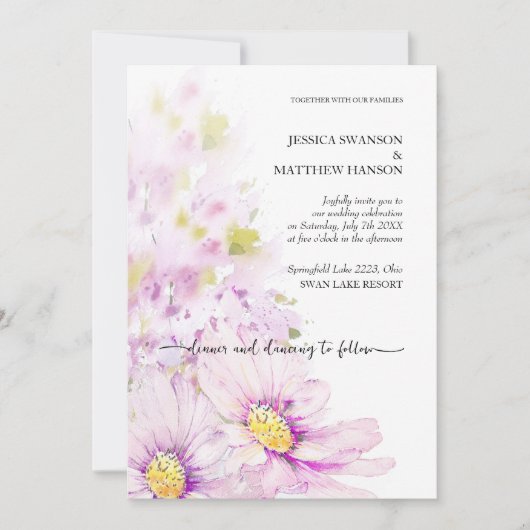 Kleurrijke lente zomer bloementuin Boho Kaart (Voorkant)