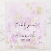 Kleurrijke lente zomer bloementuin Boho Wijn Etiket (Enkel label)