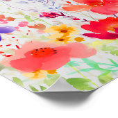 Kleurrijke lentebloem poster (Hoek)