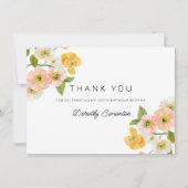 Kleurrijke lentebloemen 100e verjaardag bedankkaart (Voorkant)