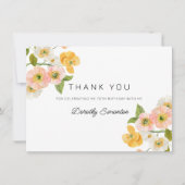 Kleurrijke lentebloemen 70e verjaardag bedankkaart (Voorkant)