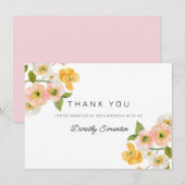 Kleurrijke lentebloemen 90ste verjaardag bedankkaart (Voorkant / Achterkant)