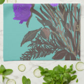 Kleurrijke  lentebloemen + aangepaste naam theedoek (Gevouwen)