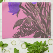 Kleurrijke  lentebloemen + aangepaste naam theedoek (Gevouwen)