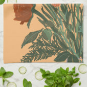 Kleurrijke  lentebloemen + aangepaste naam theedoek (Gevouwen)