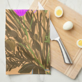 Kleurrijke lentebloemen + aangepaste naam theedoek (Quarter Fold)