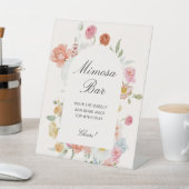 Kleurrijke Lentebloemen Boog Mimosa Bar Reclamebord Met Voetstuk (Insitu)