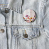 Kleurrijke lentebloemen Button (In situ)