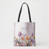 Kleurrijke lentebloemen Canvas tas (Voorkant)