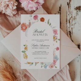 Kleurrijke lentebloemen kalligrafie Vrijgezellenfe Kaart