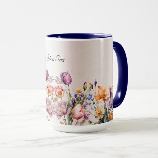 Kleurrijke lentebloemen Mok (Voorkant rechts)