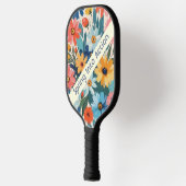 Kleurrijke Lentebloemen Monogram Pickleball Paddle (Links)