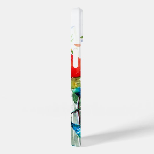 Kleurrijke lentebloemen & rode klaproos Waterverve Case-Mate iPhone Case (Achterkant / Rechts)