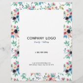 Kleurrijke lentebloemen voor het servicemenu flyer (Achterkant)