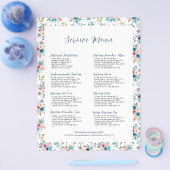 Kleurrijke lentebloemen voor het servicemenu flyer (Enkel)