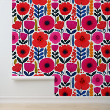 Kleurrijke lentebloemen Waterverf Bohemian