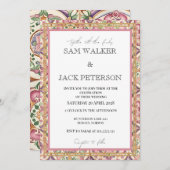 Kleurrijke Lentemix en Match Tegel Bruiloft Kaart (Voorkant / Achterkant)