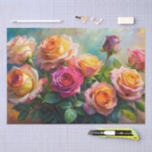 Kleurrijke Lenterozen Decoupage Tissuepapier (Craft)