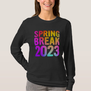 Kleurrijke lentevakantie 2023 stijl matching groep t-shirt