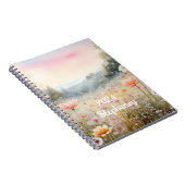 Kleurrijke lenteweide notitieboek (Rechterzijde)