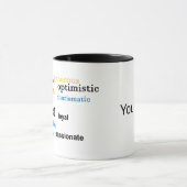 Kleurrijke Leo Traits Zodiac teken Gepersonaliseer Mok (Midden)