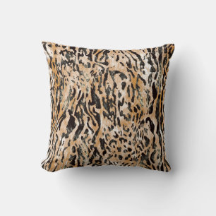 Kleurrijke Leopard Meter Textielpatroon Kussen