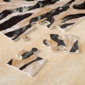 Kleurrijke Leopard Meter Textielpatroon Legpuzzel (Zijkant)
