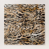 Kleurrijke Leopard Meter Textielpatroon Legpuzzel (Horizontaal)